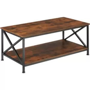 Tectake - Coffee table Pittsburgh - bedside table, dressing table, dining table - industrial dark - industrial dark