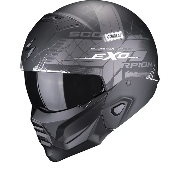 Scorpion Exo-Combat II Xenon Matt Black-White XS