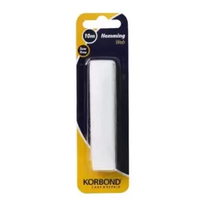 Korbond White Iron On Hemming Web 10m