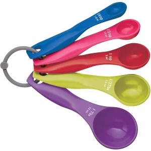 KitchenCraft Colourworks 5 Piece Measuring Spoon Set