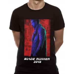 Blade Runner 2049 - Agent K Neon Mens Small T-Shirt - Black