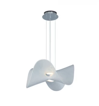 Ceiling Pendant 65cm Round 20W LED 3000K, 1600lm, Chrome , White