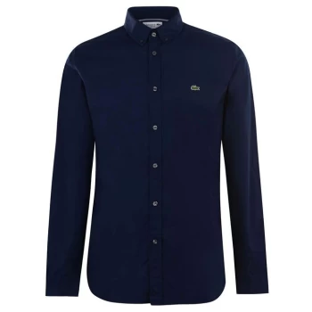 Lacoste Long Sleeve Poplin Stretch Shirt - Blue