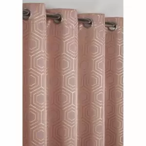 Emma Barclay Hartford Eyelet Curtain 46 x 54 Blush