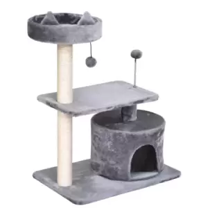 PawHut Multi-level Cat Climb Tree and Activity Center - Grey