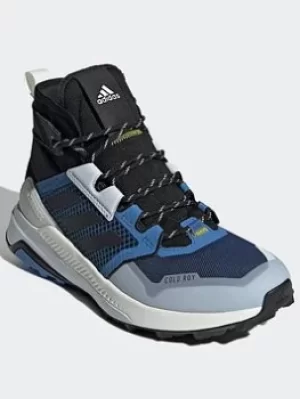 adidas Terrex Trailmaker Mid Cold.rdy Hiking Shoes, Black/Blue, Size 4, Women