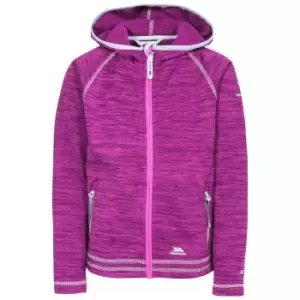 Trespass Childrens Girls Goodness Full Zip Hooded Fleece Jacket (11-12 Years) (Purple Orchid Marl)