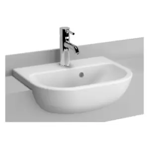 Vitra S20 Semi Recessed Basin 550 x 440 mm 2 Tap Hole 5524B003-0022