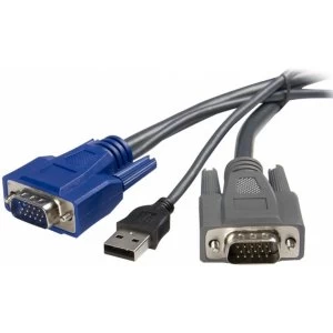 StarTech 6ft Ultra Thin USB VGA 2 in 1 KVM Cable