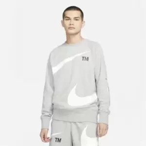 Nike Sportswear Swoosh Mens Semi-Brushed Back Fleece Sweater - Grey