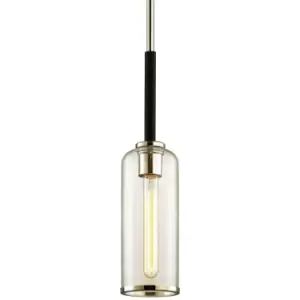 Design pendant Aeon Fer a main Black, polished nickel 1 bulb 50.8cm