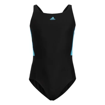 adidas Colorblock 3-Stripes Swimsuit Kids - Black