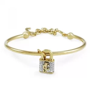 Ladies Juicy Couture PVD Gold plated Jc Pave Slider Bangle