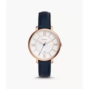 Fossil Womens Jacqueline Navy Leather Watch - Blue