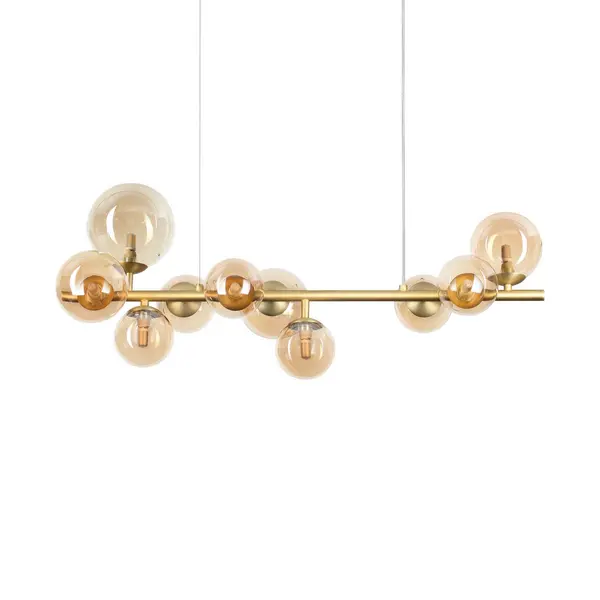 Perlage 10 Light Globe Pendant Ceiling Light Brass