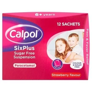 Calpol 6+ Years Sugar Free Suspension Sachets 12s