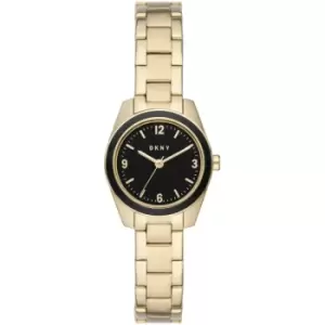 Ladies DKNY Nolita Three-Hand Gold-Tone Stainless Steel Watch