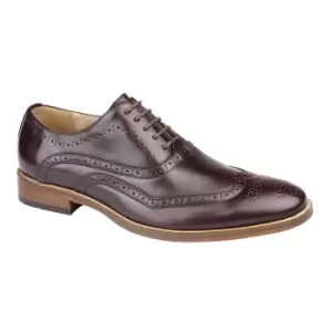 Goor Mens 5 Eye Wing Capped Oxford Brogues (6 UK) (Oxblood)