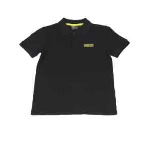 Barbour International Kids Black Essential Polo Shirt