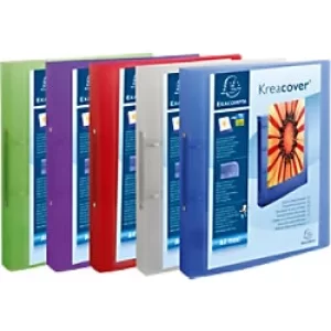 Exacompta Presentation Ring Binder Kreacover Chroma 54769E Polypropylene A4 2 ring 30 mm Assorted Pack of 15