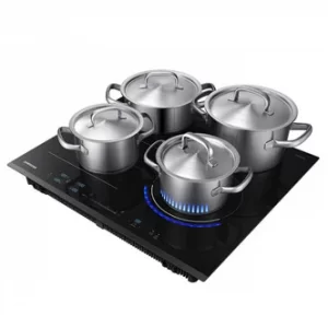 Samsung NZ64N9777BK 60cm 4 Zone Induction Hob in Black Virtual Flame