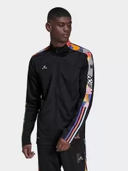 adidas Tiro Pride Track Top, Black/Multi Size XS Men