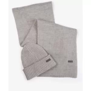 Barbour Crimdon Beanie & Scarf Gift Set - Grey