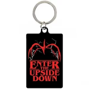 Stranger Things Metal Keyring Upside Down