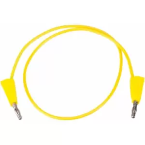 R-tech - 524593 Test Lead 50cm 4mm Stackable Plugs Yellow