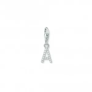 Charmista White Zirconia Letter A Charm Pendant 1938-051-14