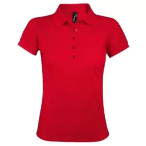 SOLS Womens/Ladies Phoenix Short Sleeve Pique Polo Shirt (M) (Red)