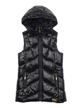 Barbour International Girls Rafaela Gilet - Black, Size 14-15 Years, Women