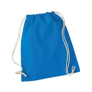 Westford Mill Cotton Gymsac Bag - 12 Litres (Pack of 2) (One Size) (Sapphire Blue)