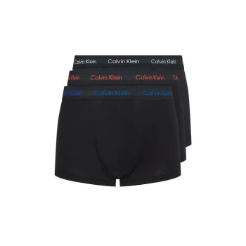 Calvin Klein Pack Low Rise Trunks - Black/Neo