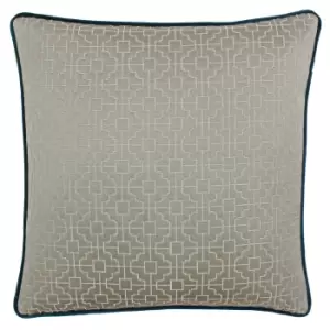 Riva Paoletti Belsize Cushion Cover (45x45cm) (Taupe/Teal)