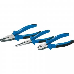 Draper Expert 3 Piece Soft Grip Heavy Duty Plier Set