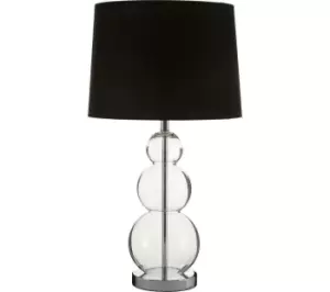 INTERIORS by Premier Luke Fabric Shade Table Lamp - Black