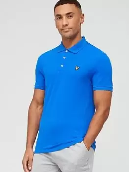 Lyle & Scott Lyle & Scott Plain Polo Shirt - Bright Blue, Bright Blue, Size 2XL, Men