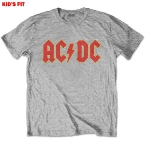 AC/DC - Logo Kids 11 - 12 Years T-Shirt - Grey