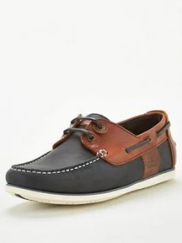 Barbour Capstan Leather Boat Shoes - Navy