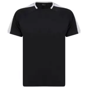 Finden and Hales Unisex Team T-Shirt (L) (Black/White)