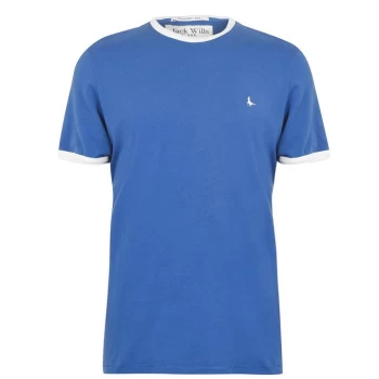 Jack Wills Pentworth Ringer T-Shirt - Deep Blue