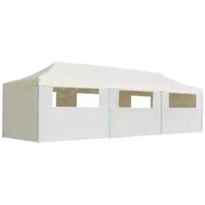 Folding Pop-up Party Tent with 8 Sidewalls 3x9 m Cream vidaXL - Cream