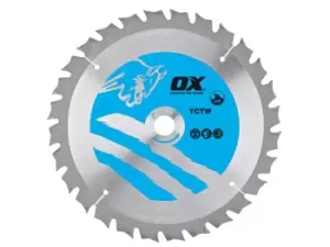 OX Tools OX-TCTW-2163028 OX Wood Cutting Circular Saw Blade 216mm x 30 x 28T ATB