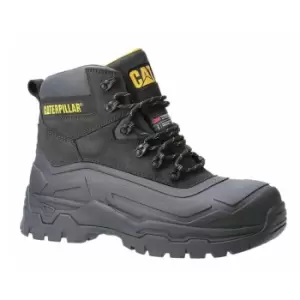 Caterpillar Mens Typhoon SBH Leather Safety Boots (12 UK) (Black/Yellow)