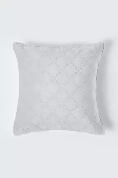 Luxury Quilted Velvet Cushion Cover Geometric Pattern