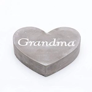 Thoughts Of You Graveside Concrete Heart - Grandma