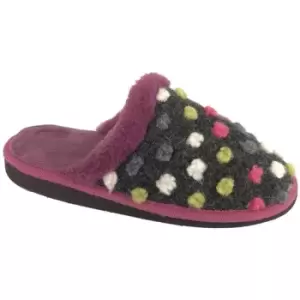 Sleepers Womens/Ladies Donna Mule Slippers (4 UK) (Purple/Grey)