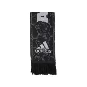 Adidas All Blacks Jacquard Knit Scarf Black Grey