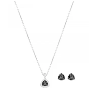 Ladies Swarovski Silver Plated Begin Earring & Necklace Set